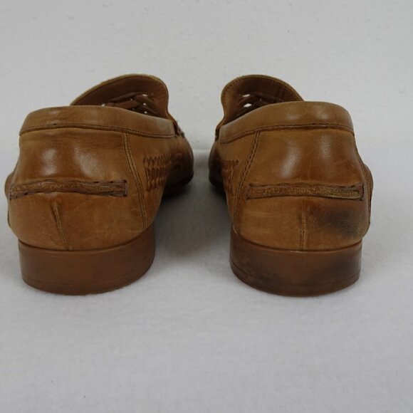 Johnston & Murphy Tan Woven Sheepskin Loafers Size 9.5 main image 10